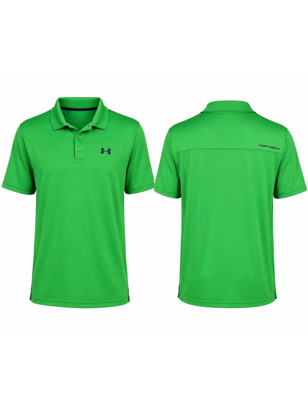 Under Armour Loose Fit Men's Size L Solid Green Short Sleeve Polo Shirt